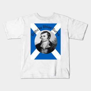 Robbie Burns - In Grey Oidhche Bhlas Burns And Saltire Kids T-Shirt